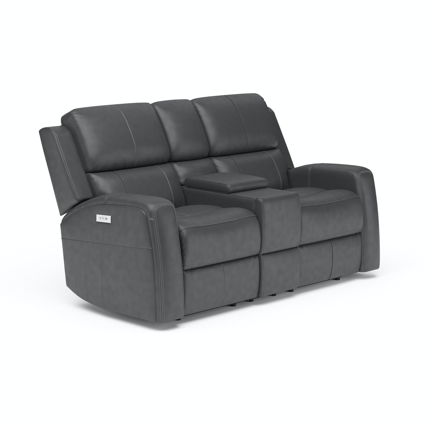 Linden Power Reclining Loveseat with Console and Power Headrests and Lumbar