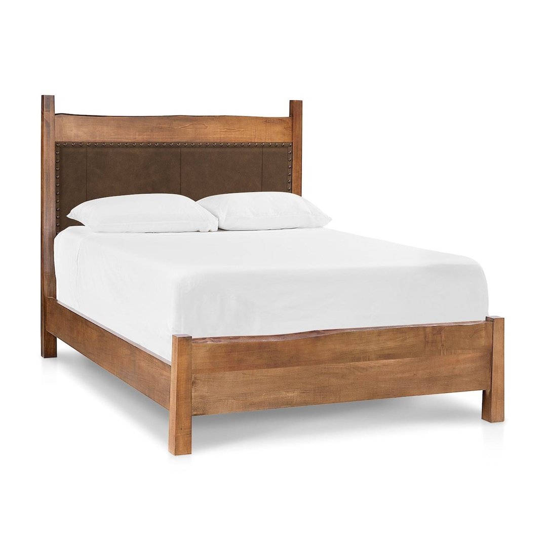 Heritage Live Edge Leather Upholstered Bed