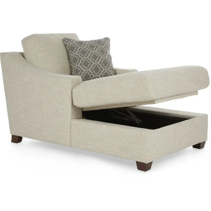 Cleo 2-Arm Chaise w/ Storage