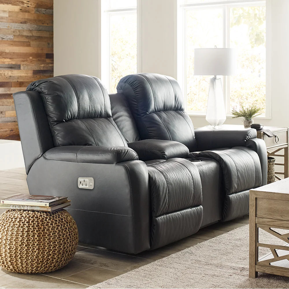 Dorian Power Reclining Loveseat w/ Headrest & Console