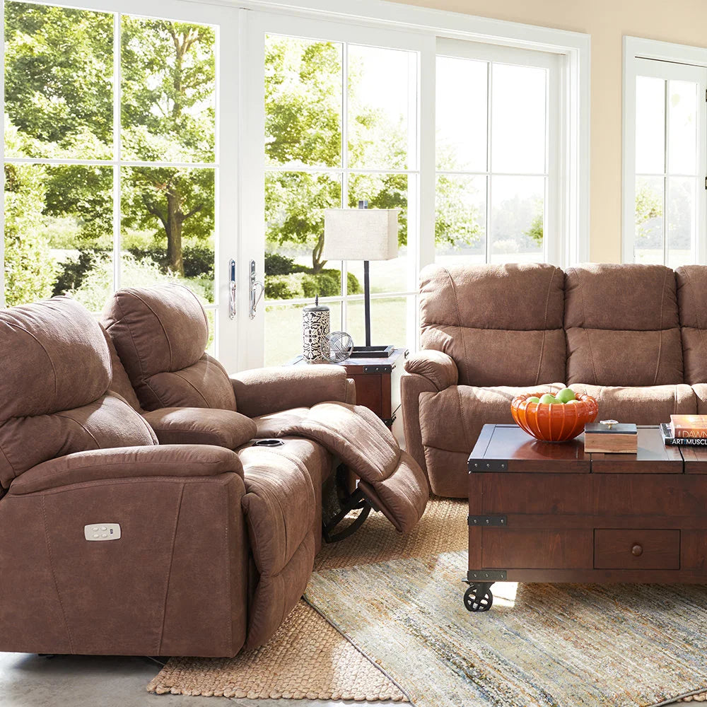 Trouper Power Reclining Loveseat w/ Headrest & Console