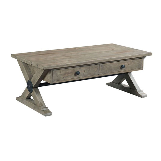 Trestle Rectangular Cocktail Table