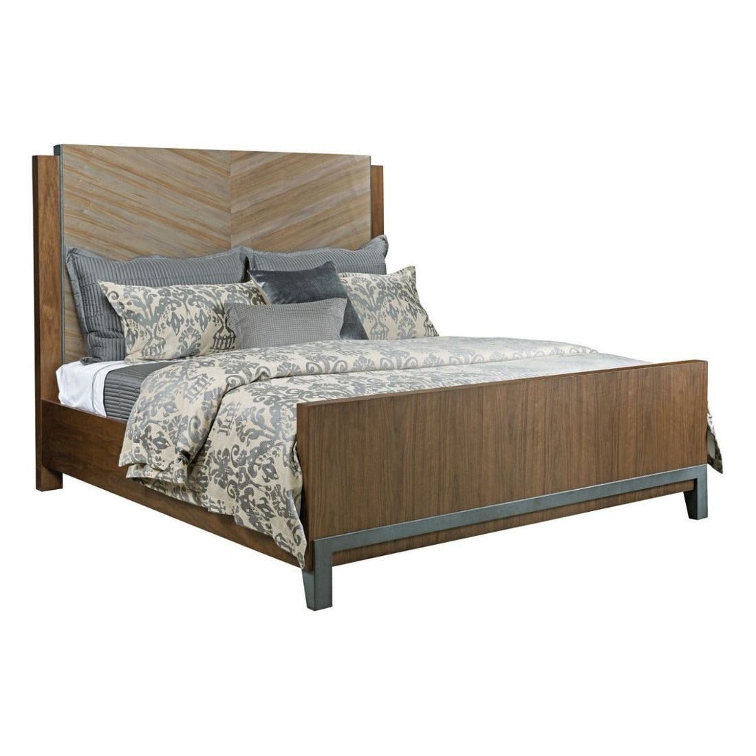 Chevron Maple Queen Bed