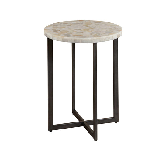 White Onyx Accent Table