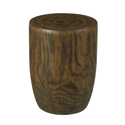 Oak Grain Drum End Table