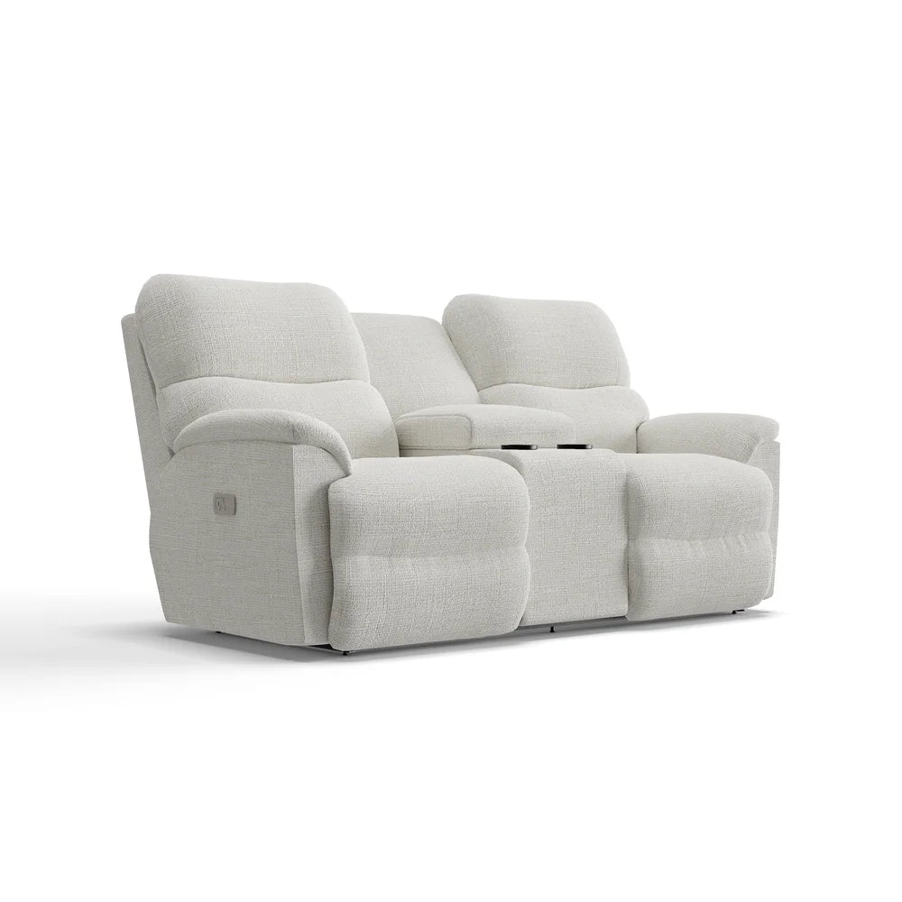 Trouper Power Reclining Loveseat w/ Headrest & Lumbar