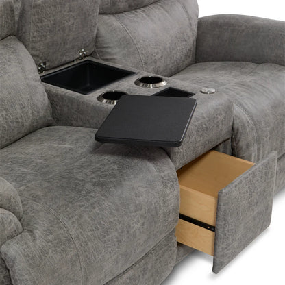 Trouper Power Reclining Loveseat w/ Headrest, Lumbar & Console