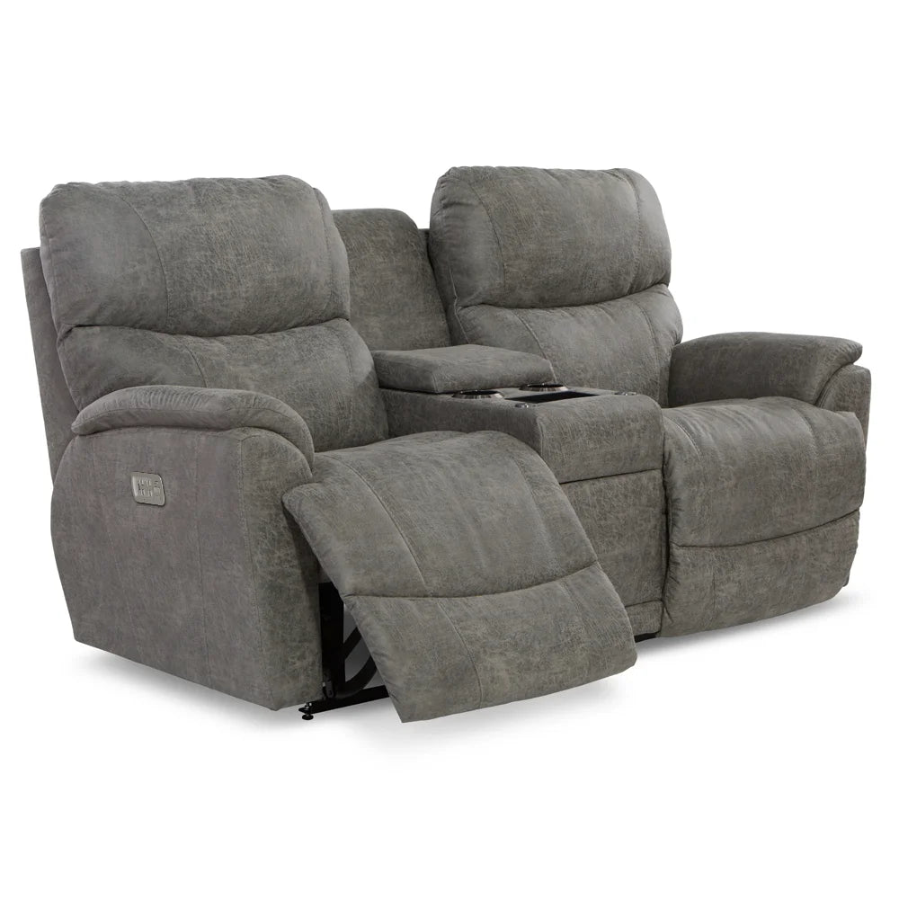 Trouper Power Reclining Loveseat w/ Headrest, Lumbar & Console