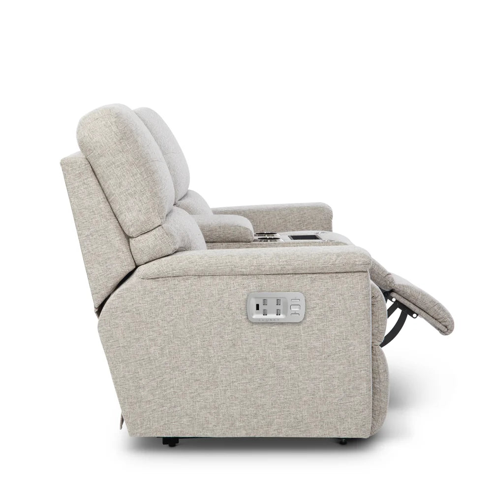 Ava Power Reclining Sofa w/ Console Headrest & Lumbar