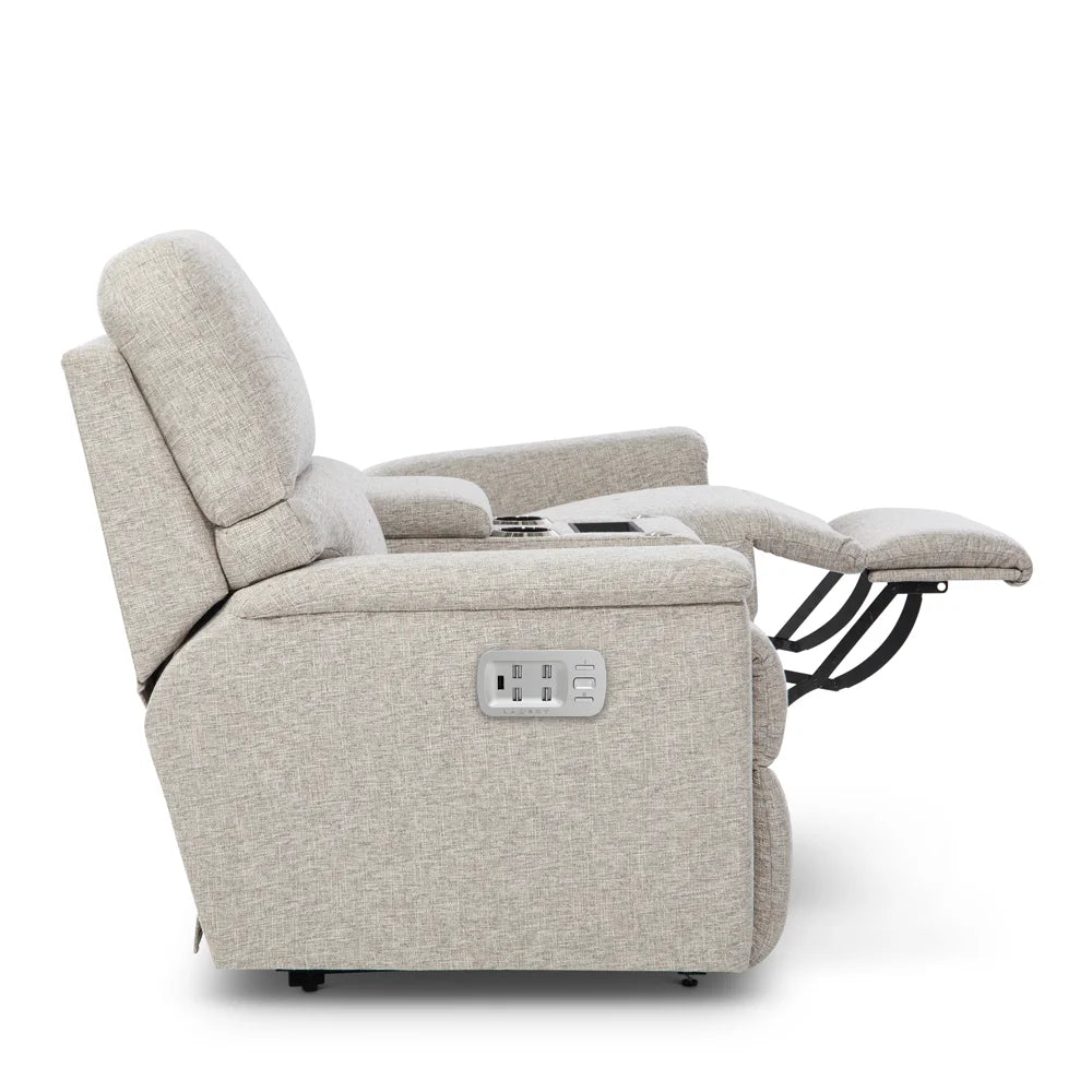 Ava Power Reclining Sofa w/ Console Headrest & Lumbar