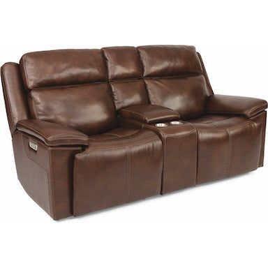 Chance Power Reclining Loveseat with Console and Power Headrests