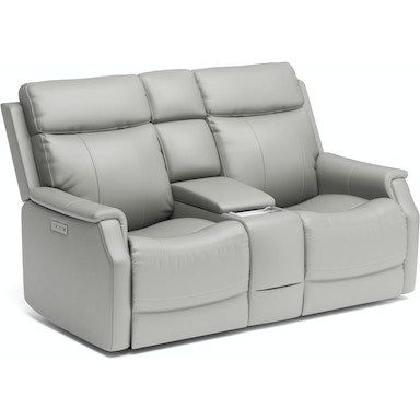 Easton Power Reclining Loveseat with Console and Power Headrests and Lumbar