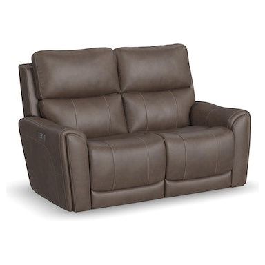 Carter Power Reclining Loveseat with Power Headrests and Lumbar