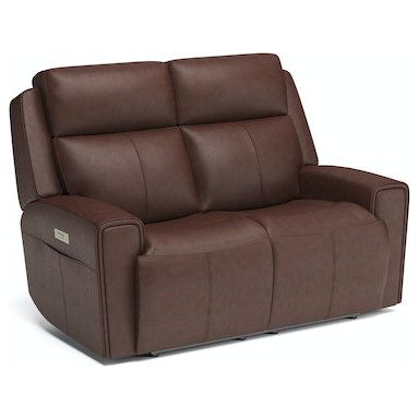 Barnett Power Reclining Loveseat with Power Headrests and Lumbar