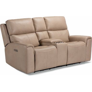 Jarvis Power Reclining Loveseat with Console and Power Headrests