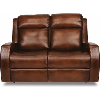 Mustang Power Reclining Loveseat with Power Headrests