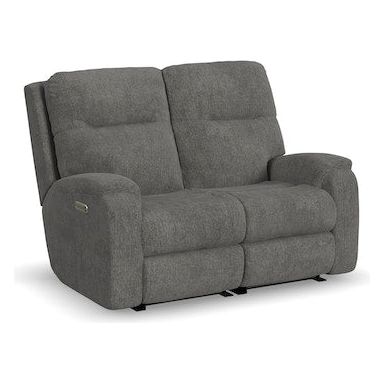 Penn Power Reclining Loveseat with Power Headrests and Lumbar