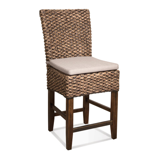 Woven Contr Uph Stool