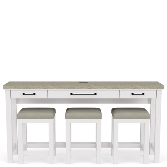 Cora Sofa Table W/3 Stools