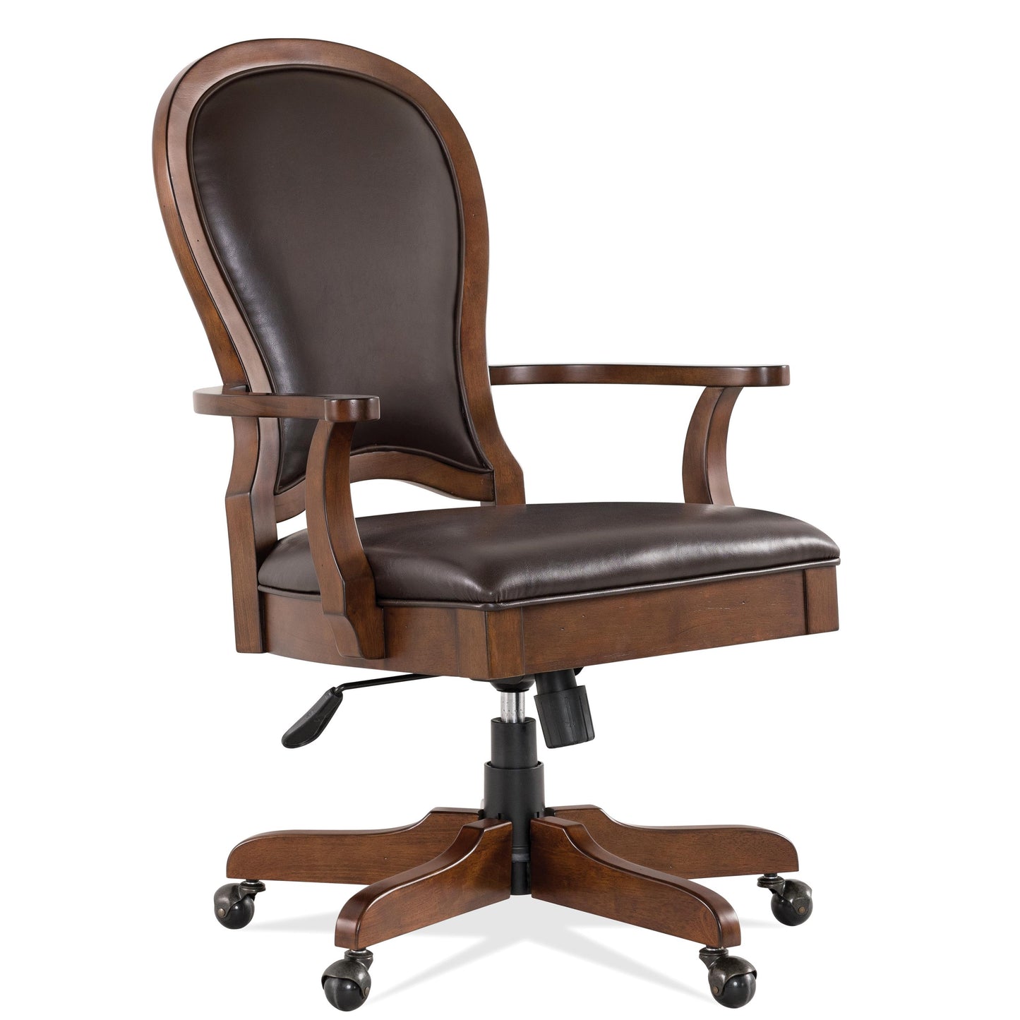 Clinton Hill Round Back Leather Desk Chair