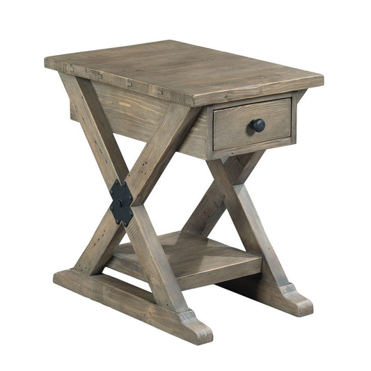 Trestle Chairside Table