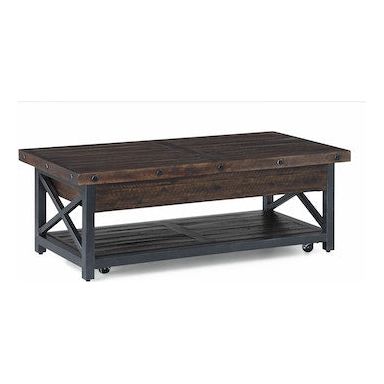 Carpenter Rectangular Lift-Top Coffee Table with Casters