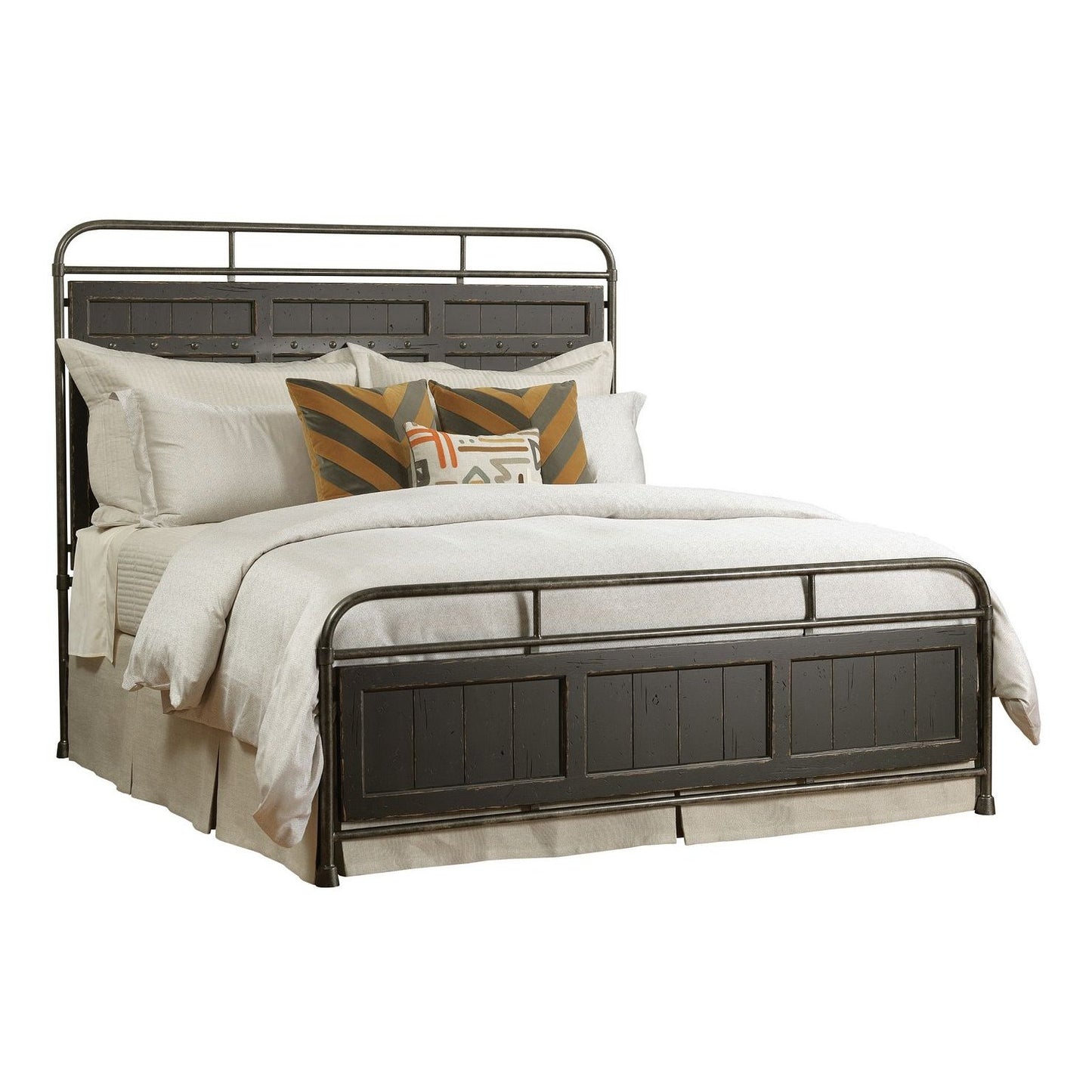 Folsom King Metal Bed- Anvil Finish